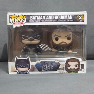 Funko Pop Justice League Batman & Aquaman 2-Pack – Very Good Condition